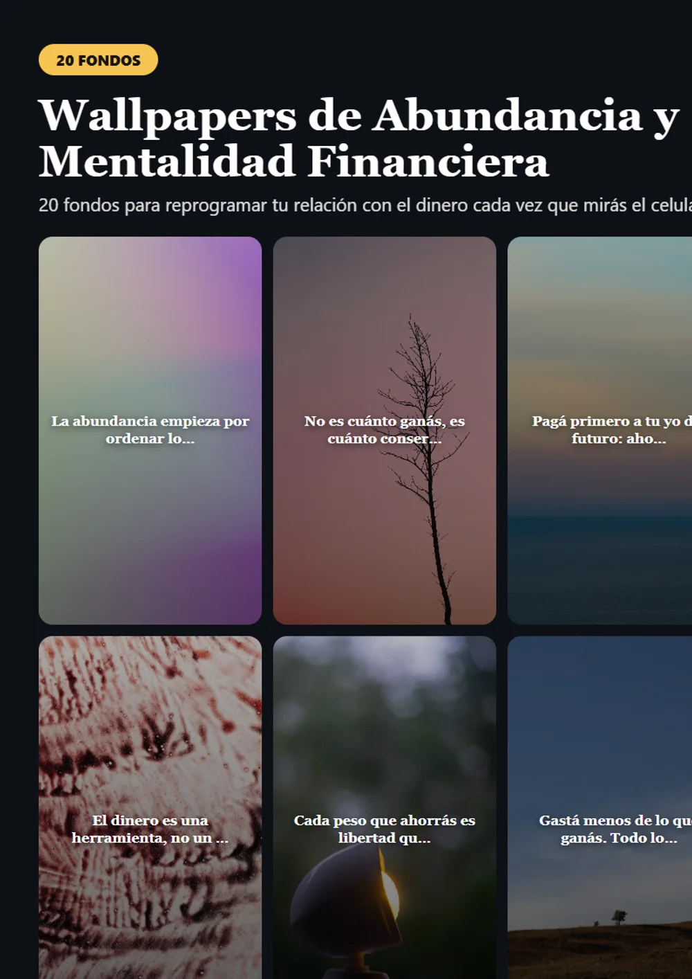 Wallpapers de Abundancia y Mentalidad Financiera