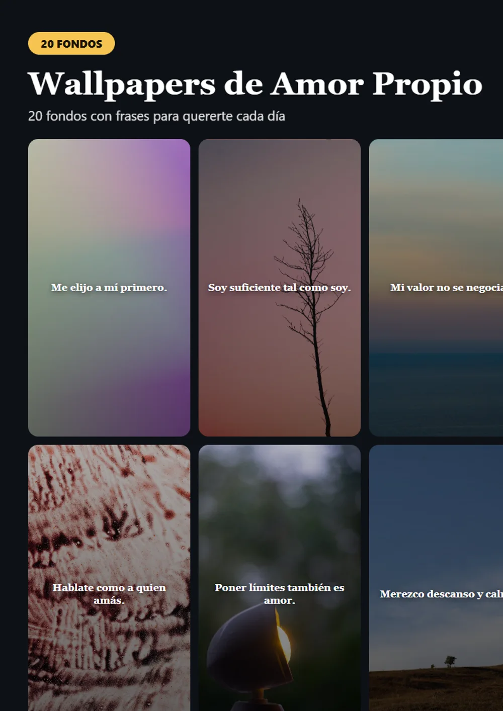 Wallpapers de Amor Propio